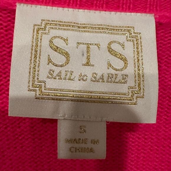 Sail to sable wool cashmere sweater hibiscus pink - Picture 3 of 4